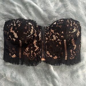 Lulus black lace corset with built in bra